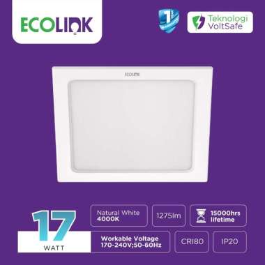 Ecolink Lampu Plafon Kotak Downlight LED Neutral White 17 Watt