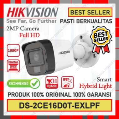 CCTV Hikvision 2MP Outdoor DS-2CE16D0T-EXLPF Smart Light Garansi