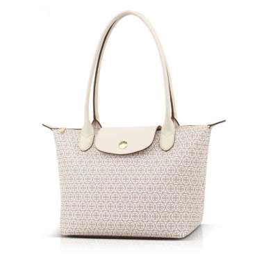 Tas Bahu Les Catino Retha Daisy Flap Tote - Warm Taupe/Moonbeam
