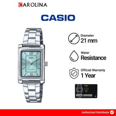 Jam Tangan Wanita Casio General Tank LTP-1234DD-2A Analog Dial Stainless Steel Band