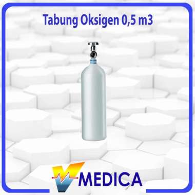 (Reguler) Tabung Oksigen 0,5 m3 Full isi / Tabung Oksigen Kesehatan