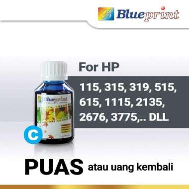 Blueprint Tinta HP 100ml Tinta Printer HP Inkjet Cyan