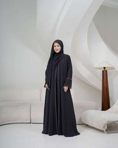 Kiukiu Kamalia Abaya - Gamis Abaya Arabian - Abaya Polos Arabic Style - Gamis Abaya Ceruty 2 Layer B