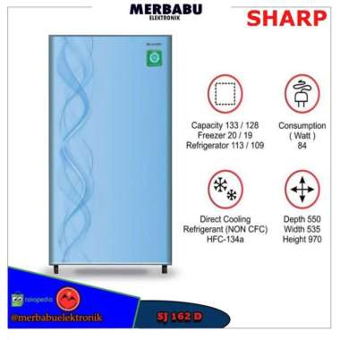 KULKAS 1 PINTU SHARP SJN 162 D