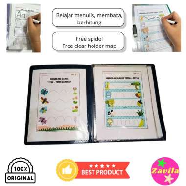 Buku Worksheet Edukasi Anak PAUD Aktivitas Pertamaku Belajar Menulis Menghitung Membaca Calistung