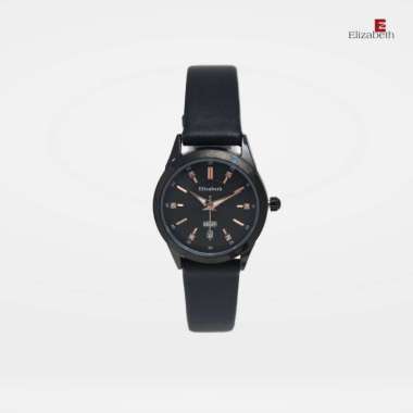 Jam Tangan Wanita - Elizabeth | Leather Strap 2200-0889 Black