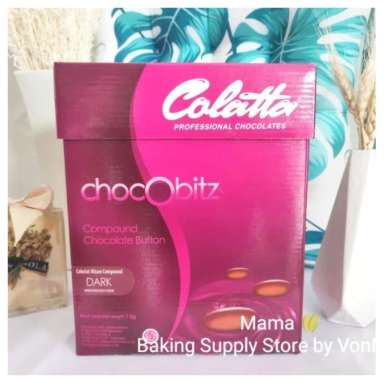 COLATTA Chocobitz Dark Chocolate Coklat Button Compound 500 gr Repack