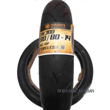 Ban Motor TOMIMOTO TM300 size 90/80 R14 - Tubeless Ban Belakang BEAT, SCOOPY, VARIO 125/150, MIO, FI