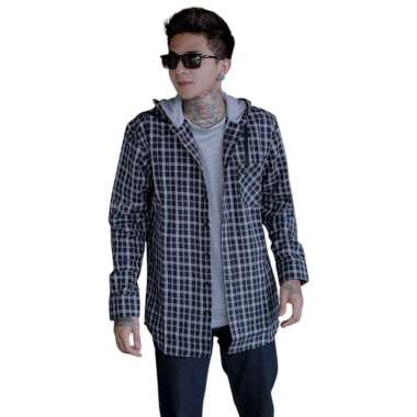 Kemeja Flannel Hoddie 2 in 1 F 001 MERAH L
