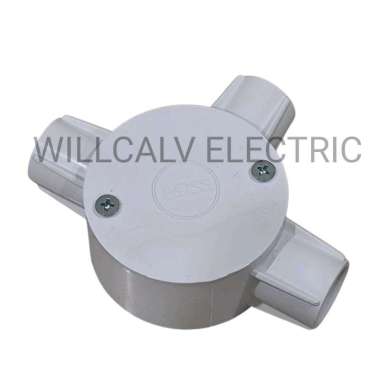 BOSS T-dus putih cabang 2 3 4 20mm / T dus putih kaki 2 3 4 20mm BOSS T dus putih cabang 3