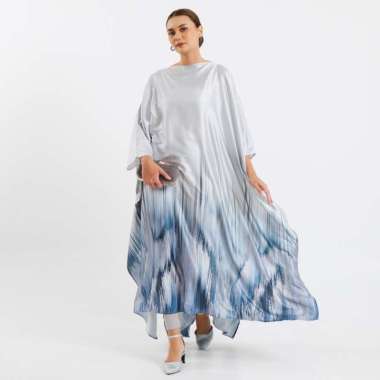 Belle Kaftan Abstract Armani Silk Brown