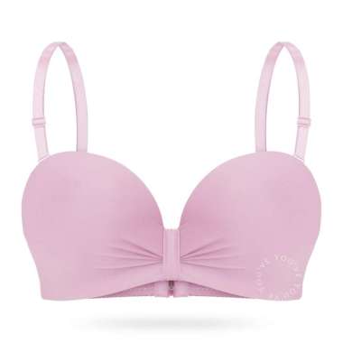 YouHave ( You’ve ) BH Bra Seamless Lembut Bra Cup C Busa Sedang Push Up Kawat Kait 3 Bra Tali Bisa D