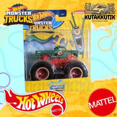 Hot Wheels Monster Trucks Pickup SpongeBob Plankton Hijau
