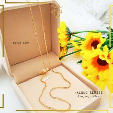 KALUNG EMAS KADAR 420 / 9K KALUNG EMAS ITALI SANTA KALUNG WANITA DENGAN PANJANG 42CM KLIS 422