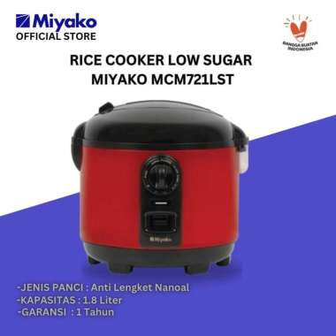 Rice Coocer Miyako Low sugar Low Carbo MCM721LST Magic com 3 in 1 - 1.8 Liter