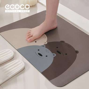 ECOCO Diatom Mat - Keset Lantai Keset Motif Keset Suede Anti Slip Menyerap Air Lebih Maksimal Ocean