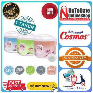 RICE COOKER COSMOS CRJ-3305 CRJ3305 3305 ANTI LENGKET LOW WATT PENANAK NASI 1.8L COSMOS RICE COOKER