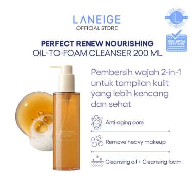 LANEIGE Perfect Renew Nourishing Oil to Foam Cleanser 200 mL