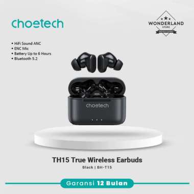 TWS BH-T15 TWS Bluetooth ANC + ENC Mic Hifi Sound Bluetooth 5.2 CHOETECH ORIGINAL