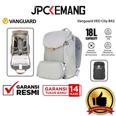 JPC KEMANG Vanguard VEO City B42 Backpack Camera Veo City B 42 Tas Kamera GARANSI RESMI Gray