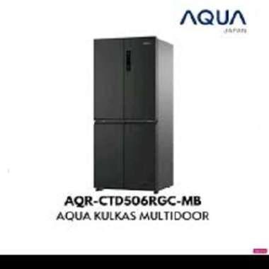 KULKAS 4 PINTU AQUA TWIN INVERTER 406 LITER AQR-CTD506RGC(MB)