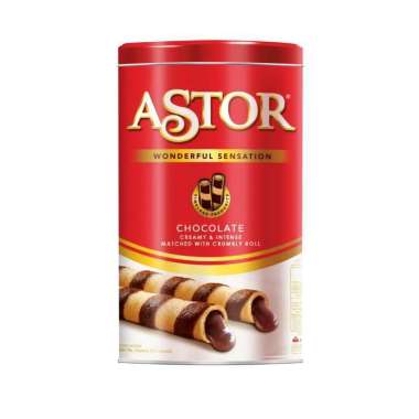 Promo Harga Astor Wafer Roll Double Chocolate 330 gr - Blibli