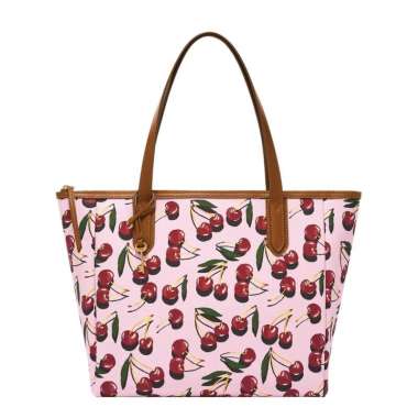 Fossil Sydney Leather Tote Cherry Tas Wanita SHB2816-618