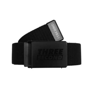3Second Men's Webbing Belt Three OL-030425 Semua Ukuran Black