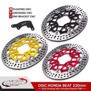 Piringan Cakram Depan Ktc 220mm Disc Disk Brake Ktc Floating Beat Pop Beat Deluxe Beat Fi New Scoopy