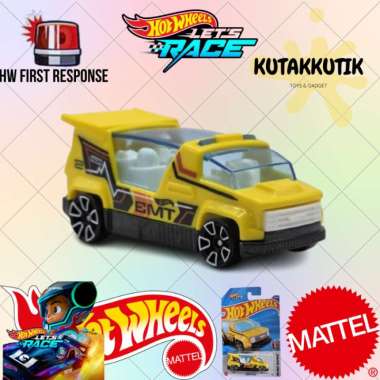 Hotwheels Mobil Ambulance Rapid Pulse Kuning EMT Lot F 2025 HW First Response Kuning