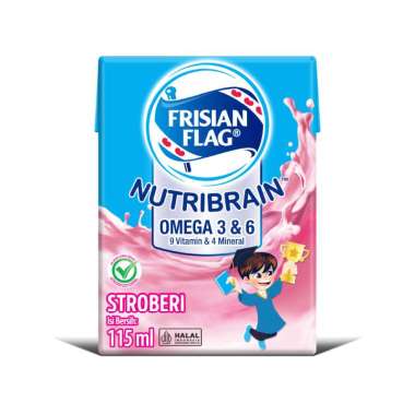 Frisian flag omega uht strawberry / coklat / plain 115 ml strawberry