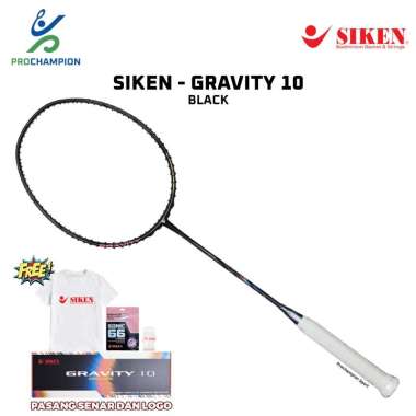 Raket Badminton Siken GRAVITY TEN Black Grey Box Limited Edisi