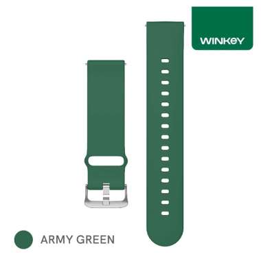 WINKEY Smartwatch Strap Basic Silicone 22mm Universal Watch Strap - SSB02 Army Green