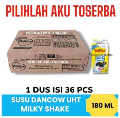 Susu Dancow UHT MILKY SHAKE COOKIES & CREAM 180 ml - ( HARGA 1 DUS ISI 36 )