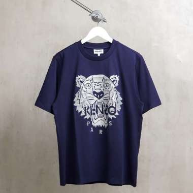 Kaos KENZO TIGER EMBROIDERY WHITE NAVY 100% ORIGINAL S