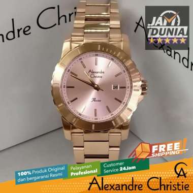 JAM TANGAN WANITA ALEXANDRE CHRISTIE ANALOG ORIGINAL ROSE GOLD PINK 6141 AC 6141 AC6141 ACF6141 CT