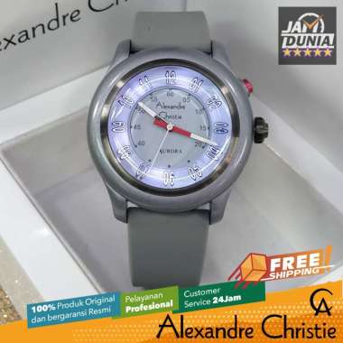 JAM TANGAN PRIA ALEXANDRE CHRISTIE ORIGINAL KARET GREY 9397 AC 9397 AC9397 ACF9397 AC AURORA CT