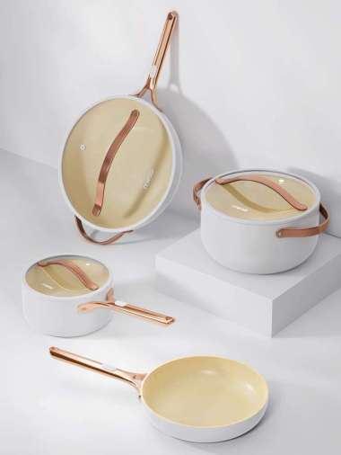 Mecoo Most Aesthetic Premium Non-stick Cookware Set 7 PCS Granit SGS FDA LFGB Sertifikasi PFOA Free