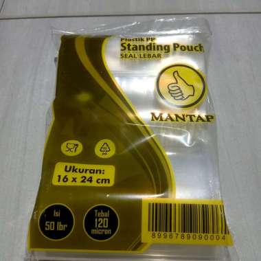 Plastik Standing Pouch Plastik PP uk 16×24