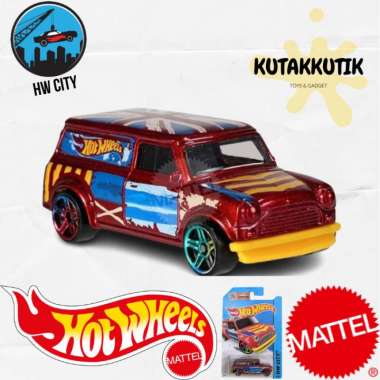 Hotwheels Mobil Mini Klasik 67 Austin Mini Van Merah HW City
