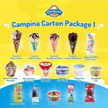 Promo Harga Campina Concerto Midi Cookie Creamy 80 ml - Blibli