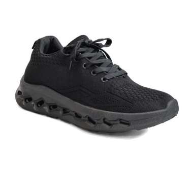 Dr. Kevin Sepatu Sport Pria Men Sneakers Sepatu Sekolah Hitam Flyknit Tali 889-095 Hitam 39