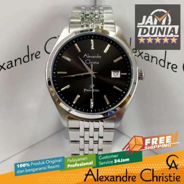JAM TANGAN ALEXANDER CHRISTIE PRIMO PRIA ORIGINAL SILVER BLACK 1040 AC 1040 AC1040 ACF1040 JAM AC PR