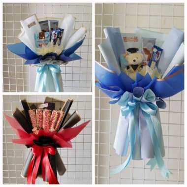 Buket coklat snack buket Silverqueen hadiah valentine hadiah wisuda birthday buket coklat cantik mur