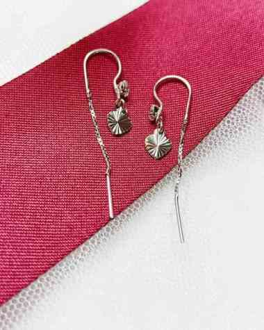 BCA379 BEAUTY CULTURE PERHIASAN ANTING JARUM LEAVES PERAK SILVER 925 LAPIS EMAS ASLI ORIGINAL