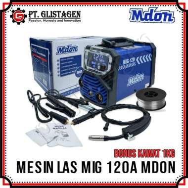 MDON Mesin Las Listrik MIG 120A CO2 Trafo Travo Las Tanpa Gas Welding Mig120A
