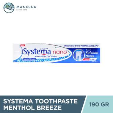 Systema Toothpaste Menthol Breeze 190 gr - Pasta Gigi Mencegah & Memperbaiki Karies Dini