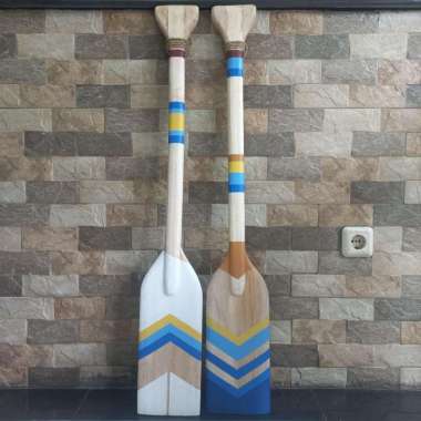Dekorasi Dayung Kayu Minimalis Persegi Pajangan Dinding Home Decor Size S Motif 4