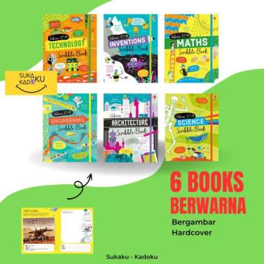 Usborne Stem Scribble Book Set HARDCOVER Buku Learning Edukasi Anak Import