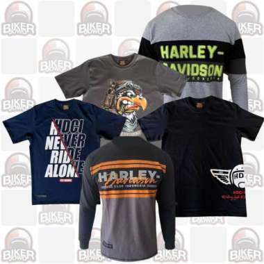 HDCI Kaos Motor Harley Davidson Shirt - HDCI Shirt HTM WINGS